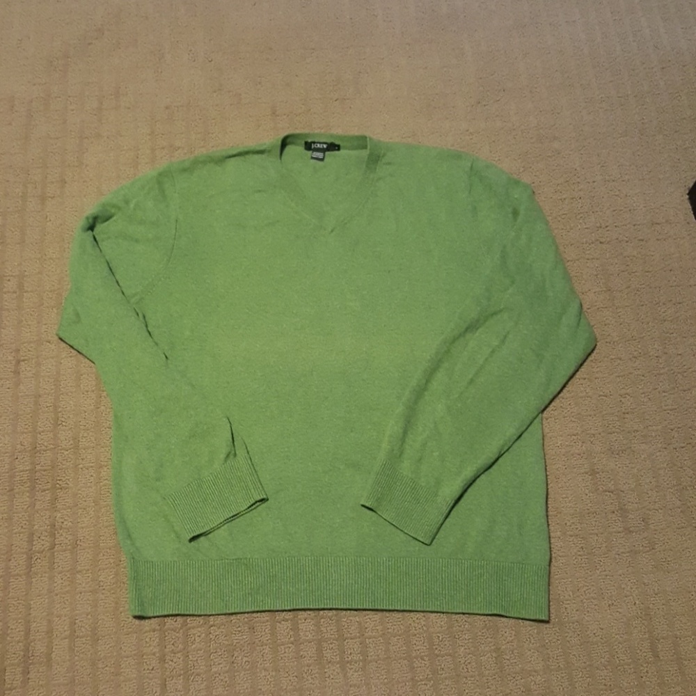 Cotton cashmere v neck sweater